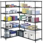 Office Supplies Metal Storage Shelves Heavy Duty Adjustable 4 Tier Wire Rack for sale
