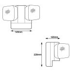 SMD 3014 White LED Exit Twin Spot Emergency Lights Rechargeable Emergency Lamp