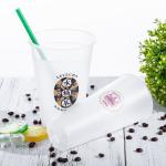 500ml PP Injection Disposable Drinking Cup With Printed Logo