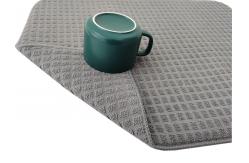 China Gray Polyester Microfiber Dish Drying Mat For Dining Table supplier