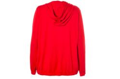 China Red Leisure Ladies Thin Jacket With Hat , Modern Spring Autumn Coat Womens supplier