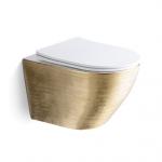 Modern Ceramic WC Toilet Bowl Wall Mounted Luxury Rose Golden Color Bathroom Sanitary Ware for sale