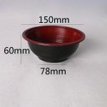 Red And Black Noodle Soup Container Disposable Plastic Noodle Bowl for sale