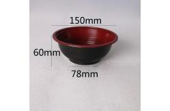 China Red And Black Noodle Soup Container Disposable Plastic Noodle Bowl supplier