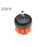 5 Inch Orange Rotary Nylon Brush For Drill , Floor Cleaning Shower Drill Brush for sale