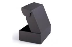 China Black Custom Flat Shipping Mailer Boxes With Custom Design supplier