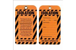 China Isolation Tag PVC Waterproof Durable Lockout Tag supplier