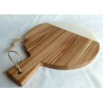 Marble Acacia Wood Household Stone Placemats Paddle Shape