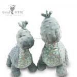 Custom Cute Green Dinosaur Plush Toy 36cm Infant Sleeping Soft Toys for sale