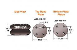 China 2B14-354 578-92-3-353 BWP M-3505 Goodyear Air Spring Bellow supplier