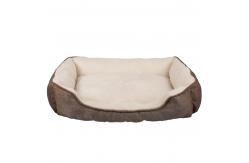 China 50*40*13cm Sustainable linen soft plush dog warm beds Plush Materials supplier