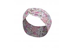 China Fashion Women Head Scarves Wide Elastic Headbands With Heat Transfer Logo supplier