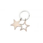Star Shaped Metal Keychain Holder Rose Gold Car Key Ring Holder UV Printing for sale