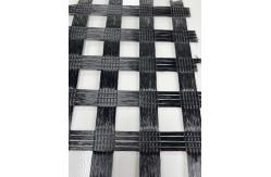 China Biaxial Geogrid Woven Coated Polyester Geogrid Highway construction  basal reinforcement supplier