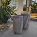 Fiber Clay Planter Frost Resistant And Drainage Holes Low-Maintenance Gardening