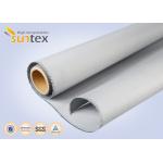 Good Weave Setting PU Coated Glass Fabric for high temperature applications smoke and fire curtains for sale