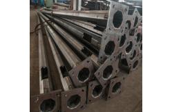 China Hongxin Single Arm Street Lighting Steel Pole with Q235 Material Square Base Plate supplier