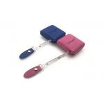 PU ABS Retractable Tape Measure Fabric Texture Debossing Souvenir Gift for sale
