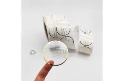 China 1.57in Transparent Glossy Plastic Clear Vinyl Stickers Paper Recycled Cosmetic Use supplier