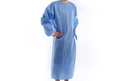 China SMS SMMS Non Woven Fabric Visitor Lab Gown 45g supplier