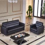 Executive Modern Black Leather Office Or Hotel Sofa Chair Elegant And Endurable for sale