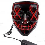 Masquerade Light Up Halloween Purge Mask Luminous With 10 Difference Colors for sale