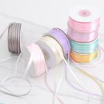 Birthday cake decoration 0.3cm bow ribbon handmade DIY bouquet floral bag flower gift box packaging ribbon for sale