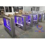 Intelligent RFID Card Flap Turnstile Gate High Speed Fingerprint Swing Barrier Gate for sale