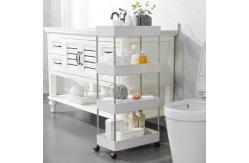 China Multilayer Mobile Storage Trolley Rack For Kitchen Bedroom Bathroom supplier