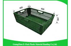 China Durable Mesh Ventilated Folding Plastic Crates Portable Stackable 600 * 400 * 400mm supplier