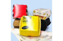 China Wholesale Custom Printed Biodegradable Burger Boxes for Fast Food Lunch Packaging supplier