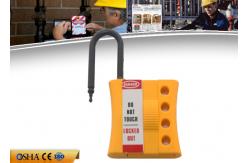 China ZC-K46 New Non-conductive Nylon Locknshackle 6mm lockout HASP, Yellow HASP supplier