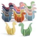 6PCS Baby Silicone Toys Building Blocks Dinosaur CE / EN71 / FDA for sale