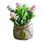 Potted Artificial Wheat Ear Colorful Flower Home Office Desk Decor for sale