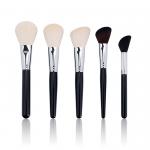 PBT Hair High End Makeup Brush Cosmetics Powder Brush Set Aluminum Ferrule for sale