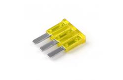 China Micro3 Micro Automotive Blade Fuses 15.3mm 30A 32V DC With 3 Pins supplier