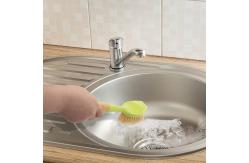 China 1.1in PBT Bristle Kitchen Scrub Brush Dish Scrubber With Handle supplier