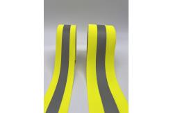 China Yellow Silver Yellow Fire Resistant Reflective Fabric Tape Applied To Safety Wear supplier