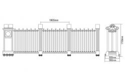 China 15m / Min Trackless Folding Gate Building Electric Auto Door For Gym supplier