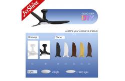 China OEM 52in 6 Speed 3 ABS Blades Ceiling Fan With Light supplier