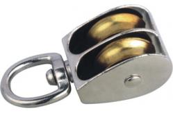 China DR-0173Z Zinc Alloy Swivel Die Cast Pulley Single Wheel Swivel Eye Pulleys supplier