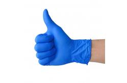 China 6Mil Blue Nitrile Disposable Gloves Medium supplier
