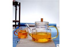 China Durable Stovetop Safe Teapot , Borosilicate Glass Clear Teapot With Infuser supplier