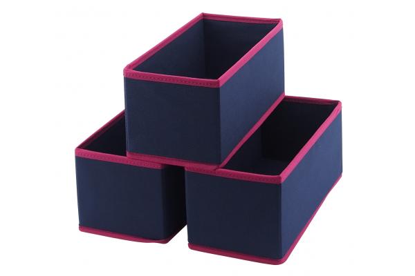 28x14x13cm 3 Pack Collapsible Storage Bin For Home Organization