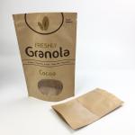 200g 300g 180mic Kraft Paper Coffee Bag With Clear Window