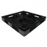Euro Black Plastic Pallet For Warehouse HDPE PP Reusable Pallets