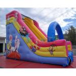 Spongebob Animation Commercial Inflatable Slide 0.55mm PVC Tarpaulin Material for sale