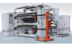 China Adhesive Paper / Film Roll Label Rewinder Machine Perfect Integration Design supplier
