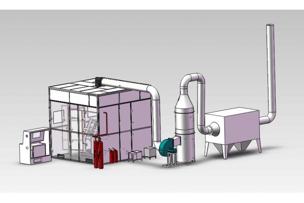 Aircraft Flammability Test Chamber , White 1200 Degree Vertical Flame Test Chamber