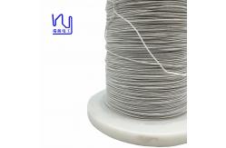 China Custom 38 Awg / 65 Strands Ustc Litz Wire Nylon Served Silver Conductor supplier